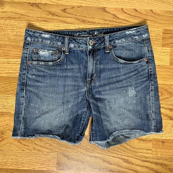 Cute Factory Distressed Jean Shorts by American Eagle Outfitters - Picture 1 of 10